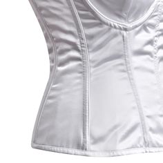 The White Satin Over bust Corset Top is a versatile option that serves multiple purposes, including tight-lacing, shaping the body, and training the waist. It is a prudent investment for achieving your desired physique or appearance. Moreover, this corset sets you apart and draws attention to you. The Over Bust Corset provides substantial support for the lumbar, midsection, and lower back, potentially improving posture during everyday tasks. Its robust design, featuring Heavy Duty Steel Boning, Over Bust Corset, White Satin Corset, Improving Posture, Structured Corset, Satin Corset Top, Lace Tights, Satin Corset, Overbust Corset, Robust Design