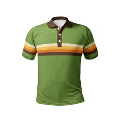 Navigate your casual Fridays or the greens of the local mini-golf course with style in this Retro Links Leader Polo. With stripes that might remind you of your favorite childhood ice cream (or that sofa everyone's grandma had), it's casual wear that doesn't take life too seriously. Your Casual Friday Companion. Constructed with the comfort of polyester and the stretchiness of spandex, this shirt flexes its style muscles as easily as you flex your actual ones recounting your golf 'almost hole-in- Classic Fitted Green T-shirt, Sporty Green Polo Collar T-shirt, Green Cotton Sporty Polo Shirt, Sporty Green Cotton Polo Shirt, Green Sporty Cotton Polo Shirt, Green Fitted Classic Polo Shirt, Retro Fitted Green T-shirt, Casual Collared Golf T-shirt, Green Polo Collar Sporty T-shirt