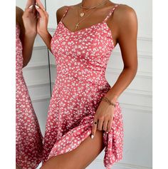 Flirty Sleeveless Vacation Dress, Stretch Backless Mini Dress With Floral Print, Flirty Sleeveless Dress For Vacation, Pink One-piece Mini Dress For Summer, Feminine Sleeveless Sundress For Date Night, Fitted Camisole Sundress For Summer, Flirty Mini Sleeveless Beach Dress, Summer Camisole Sundress Fitted, Trendy Sleeveless Floral Print Mini Dress