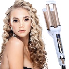 PRICES MAY VARY. ✿ADJUSTABLE TEMPERATURE: Seamlessly adjust the temperature of the crimper hair iron from 100℃(212℉) up to 230℃(446℉) to suit fine, normal, and even thick hair. This hair crimper shows Celsius ONLY(Kindly tips). ✿EASY TO CURL: The crimper hair iron have 360° rotatable power cord stretches up to 6.56ft/2.0 m - 40% longer than similar devices; Built-in stainless steel support lets you easily lay the hair crimper for women to cool down ✿FAST HEATING PTC & CERAMIC COATING: This hair Crimper Hairstyles, Crimping Hair, Crimper Iron, Crimper Hair, Hair Waver Iron, Egyptian Hairstyles, 3 Barrel Curling Iron, Crimping Iron, Small Curls