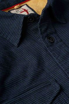 If words like luxury and workwear could marry, this would be their baby. A rugged and eclectic mix of houndstooth, corduroy, donegal, and canvas…all in a classic fitting workshirt. Each the quality and ilk of which can be worn as a lightweight jacket or just a beautiful overshirt. fit: classic, tapered waist 98% cotton, 2% spandex, sueded twill, 237 gsm yoke lining: 100% cotton, dark chamois mélange flannel twill, 175 gsm clean finished felled seam construction with resulting 4 plys of material Heritage Aesthetic, Felled Seam, Black Houndstooth, Sweatpants Shorts, Raw Denim, Dress Pant, Knit Jacket, Waist Pants, Lightweight Jacket