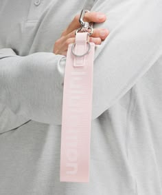 Keep Your Keys Close At Hand By Clipping Them To Your Favourite Bag. Designed For Casual. Dimensions: 4.4Cm X 30.5Cm (1.7" X 12"). | Never Lost Keychain Lulu Lemon Lanyard, Lululemon Wristlet Keychain, Cute White Accessories, Keys Keychain Ideas, Lulu Lemon Key Chain, Lulu Lanyard, Pink Lulu Keychain, Lululemon Car Keychain, 2 Month Gifts For Boyfriend