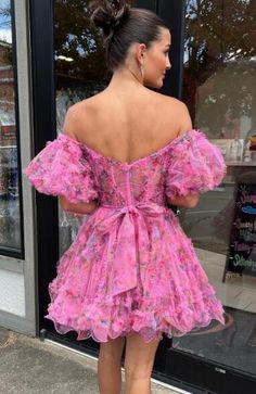 Printed Ruffled Short Homecoming Dress with Ballon Sleeves and Sheer C – DressesTailor A-line Puff Sleeve Dress With Ruffles For Party, Fitted Bodice Corset Dress With Puff Sleeves And Ruffles, Short Sleeve Homecoming Dresses With Ruffles, Homecoming Dresses With Ruffles And Short Sleeves, Puff Sleeve A-line Dress With Ruffles For Parties, Summer Prom Corset Dress With Puff Sleeves, Puff Sleeve Dresses For Prom Season, Pink Puff Sleeve Dress With Ruffled Fitted Bodice, Organza Corset Dress With Ruffles For Prom Season