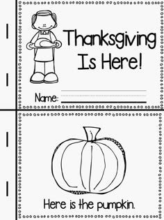 thanksgiving worksheet with pictures and words to help students practice their writing skills in the classroom