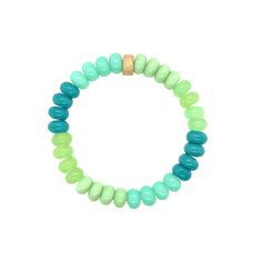 Our Zoey Ombre Candy Beaded Bracelet is a rainbow of joy for your wrist! Sweeten up your style with a playful blend of candy-colored beads. It's a delicious burst of fun that adds a pop of vibrant charm to any outfit. Wear it and let the colors of happiness dance on your wrist! Size: 6.5" Stretch Green Heishi Beads Bracelet With Colorful Beads, Green Colorful Beaded Bracelet, Hand-strung Turquoise Beaded Bracelets For Summer, Green Stretch Bracelet With Colorful Heishi Beads, Green Heishi Beads Bracelets For Summer, Green Heishi Beads Stretch Bracelet With Colorful Beads, Summer Beaded Bracelets With Large Beads, Playful Green Beaded Bracelets, Casual Turquoise Stretch Bracelet With Colorful Beads