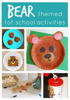 bear themed tot school activities for kids