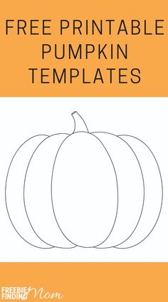 free printable pumpkin templates for kids to color and use in the fall season