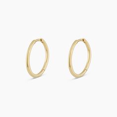 An instant classic - small 14k gold hoop earrings made for everyday stacking. Wear solo or mix & match with your favorite earring or diamond studs. Make it a single Product Details 14k solid gold 15 mm profile diameter and 1.2 mm wide Hinge closure | Classic 15 Mm Hoops Earring in 14K, Women's by Gorjana Classic 14k Gold Tarnish Resistant Huggie Earrings, Timeless 14k Gold Tarnish Resistant Hoop Earrings, Classic Tarnish Resistant 14k Gold Huggie Earrings, Classic Yellow Gold Tarnish Resistant Huggie Earrings, Classic Yellow Gold Tarnish-resistant Huggie Earrings, Classic 14k Gold Filled Hoop Earrings For Everyday Luxury, Timeless 14k Gold Small Hoop Huggie Earrings, Timeless Small Hoop 14k Gold Huggie Earrings, Everyday Fine Jewelry 14k Gold Hoop Earrings