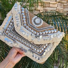 👛 Looking for a unique bride gift idea? Consider a boho bag like a coin embroidered envelope clutch or an embroidered hippie sling bag, perfect for her special day. Alternatively, opt for a banjara bag or a beaded bag, ideal as a graduation gift, offering a stylish and thoughtful present for her journey ahead. It can carry a book or iPad and essentials easily. This boho bag can be carried as an envelope clutch or as a cross body.  ** How To Order  :  Available in 5 colors Please select your col Summer Wedding Embellished Bag, Embellished Wedding Bags For Summer, Summer Wedding Embellished Bags, Embroidered Clutch For Summer Gift, Embroidered Clutch As Summer Gift, Embroidered Clutch Gift For Summer, Bohemian Beaded Clutch For Festivals, Bohemian Embellished Bags For Vacation, Bohemian Embellished Bag For Vacation