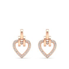 This Open Heart Diamond Stud Earrings are a stunning accessory for any occasion. They feature a delicate open-heart design and shimmering diamonds that add elegance and sophistication to any outfit. Crafted with high-quality materials, these earrings are a timeless and versatile addition to any jewelry collection. Metal: 14K Gold Setting Type: Prong Rhodium Finish: Yes, on White Gold Natural Diamond Details: Weight: 0.26 Quantity: 40 Average Cut: Very Good Average Color: G-H Average Clarity: SI1 Diamond Heart Charm Earrings With Heart Cut, Luxury Diamond Earrings With Accents For Valentine's Day, Elegant Rose Gold Diamond Heart Earrings, Valentine's Day Luxury Diamond Earrings With Accents, Luxury Valentine's Day Diamond Earrings With Accents, Elegant Rose Gold Heart Cut Earrings, Elegant Heart Earrings In Diamond White, Elegant Heart Cut Diamond Earrings For Valentine's Day, Elegant Diamond Heart Earrings For Pierced Ears