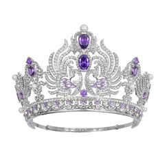 Customer Satisfaction is The Highest Reward to Us         PayPal Buyer Protection     UNCONDITIONAL Money Back GUARANTEE       16 Years Old ebay Seller                     10cm Tall Purple CZ Crystal Tiara Crown Wedding Queen Princess Prom Adjustable     Thank you for your visit!                                                          Description                                                         Product Type: Large Adult Crown Gem Type: Czech Crystal, Exquisite Cubic Zirconia Metal Type: Crowns For Women, Cubic Zirconia Wedding Rings, Crystal Bridal Jewelry Sets, Purple Crown, Pageant Hair, Crystal Wedding Jewelry, Crown For Women, Bridal Headwear, Crown Earrings