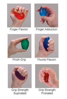 Eggsercizers® Hand Exercisers for strengthening of median nerve Vicks Vaporub Uses, Hand Exercisers, Hand Exercises, Play Dough, Lose 20 Pounds, Therapy Activities