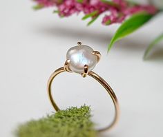 "CUT-OFF DATE TO RECEIVE YOUR ORDER BY CHRISTMAS: Sunday December 10th, 2023 All orders received AFTER December 10th will be created and shipped after the Christmas Holidays. Celebrate your love with our classic Freshwater Pearl engagement ring. Our June birthstone ring features a Freshwater Keshi pearl set on a 4-prong Solid 14k Gold band. If simplicity is your thing, say \"Yes\" to this elegant and timeless pearl ring !  My rings are all custom-made to order using ethically sourced raw diamond Raw Pearl Engagement Ring, Keshi Pearl Ring, Minimalist Wedding Pearl Ring With Pearl Drop, Minimalist Pearl Drop Ring For Wedding, Dainty Pearl White Ring For Anniversary, Rose Gold Pearl Ring Gemstone Gift, Rose Gold Pearl Ring With Gemstone For Gift, Rose Gold Gemstone Pearl Ring Gift, Rose Gold Pearl Ring Gift