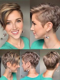 2023 Undercut, Haircut 2023, Shot Hair Styles, Undercut Pixie, Shaved Sides, Penteado Cabelo Curto