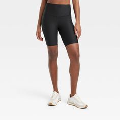 Why we're ALL IN: Effortless support bike shorts made with moisture wicking, quick-drying fabric with stretch. Features a high-rise waist and eight-inch inseam for coverage. Sports side and hidden pockets plus flat seams for comfortable wear. The UPF 50+ rated material helps keep skin shielded from UV rays. All in Motion™: Inspiring the potential in every body. Pocket Bike, Bottom Workout, All In Motion, Of Outfits, Knitting Women, Universal Thread, Bottom Clothes, Pair Of Pants, Comfy Fits