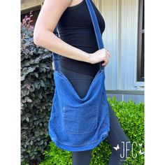 This denim shoulder bag is made for the daring and adventurous. With an adjustable strap, it can be worn in any situation - whether you're taking a casual stroll or going on a wild adventure. It features 2 front pockets for easy access to your essentials and 2 interior pockets, one with a zipper for secure storage. Ready to take on any challenge! Everyday Denim Shoulder Bag With Zipper Pocket, Denim Travel Bag With Adjustable Strap, Denim Shoulder Bag With Zipper Pocket For Everyday, Denim Shoulder Bag With Adjustable Strap For Travel, Denim Shoulder Bag With Adjustable Strap, Travel Denim Shoulder Bag With Adjustable Strap, Denim Canvas Bag With Pockets For Everyday, Denim Shoulder Bag With Zipper Pocket, Travel Denim Bag With Adjustable Strap