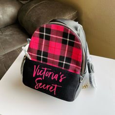 New Victoria’s Secret Mini Pink Plaid Backpack Purse Fabric & Leather Material Approx 10” X 9” X 4” Pet & Smoke Free Home! Thanks For Looking! Victoria's Secret School Bag With Adjustable Strap, Victoria's Secret School Backpack With Adjustable Strap, Victoria's Secret Backpack With Zipper Closure, Victoria's Secret Backpack With Zipper, Victoria's Secret Backpack With Adjustable Strap For Travel, Victoria's Secret Casual Backpack For Everyday, Casual Victoria's Secret Backpack For Everyday Use, Casual Victoria's Secret Backpack For Everyday, Victoria's Secret Black School Bag