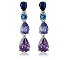 Add show-stopping style and beautiful movement to any look with these bold dangle Diamonique simulated diamond earrings featuring an array of colorful stones. Evening Multi-stone Drop Earrings, Multi-stone Drop Earrings For Evening, Elegant Multicolor Earrings For Evening, Elegant Multicolor Dangle Crystal Earrings, Elegant Multicolor Crystal Earrings For Evening, Elegant Multicolor Earrings With Sparkling Stones, Elegant Multicolor Crystal Earrings, Elegant Multicolor Gemstone Chandelier Earrings, Elegant Multicolor Cubic Zirconia Crystal Earrings