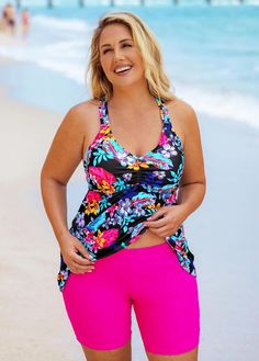 Cross Strap Plus Size Floral Print Tankini Set #firedept #sports #tattoos gardener lighting, fairy garden, balcony garden, dried orange slices, yule decorations, scandinavian christmas Swimwear Design, Tankini Set, Scandinavian Christmas, Cross Straps, Tankini, Floral Print, Floral Prints, Plus Size, Floral