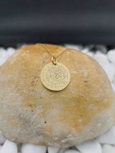 "14k Solid Gold Phaistos Necklace, Personalized Phaistos Pendant , Phaistos Disc Necklace, Ancient Symbol Pendant 14k Solid Gold Choose What Size You Want the Pendant Using The Second Option Box Photos Are For The 0.75 inch Diameter Pendant ♥ Material of pendant and chain: Solid Gold 14K ♥ Packaging: All of our jewelry is beautifully boxed and ready for gifting For more personalized designs take a look here: ♥ www.etsy.com/listing/631444472 ♥ www.etsy.com/listing/645292671 ♥ www.etsy.com/listing Yellow Gold Coin Pendant Necklace, Traditional 14k Gold Medallion Necklace, Traditional Gold Jewelry For Commemoration, Ceremonial 14k Gold Hallmarked Necklaces, Round 14k Gold Coin Necklace, Gold Round Coin Necklace Stamped 14k, Traditional 14k Stamped Medallion Necklace, Traditional 14k Gold Round Pendant Jewelry, Traditional 14k Gold Round Pendant Necklace