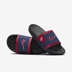 Rep the St. Louis Cardinals all the way down to your feet in these Offcourt slides. A cushioned synthetic leather strap features your team's logo, while an innovative foam midsole makes this slide so comfy, you’ll never want to take it off. Midnight Navy, St Louis Cardinals, Slides Shoes, Red Fashion, Slide Slipper, Synthetic Leather, Cardinals, Slide Sandals, St Louis