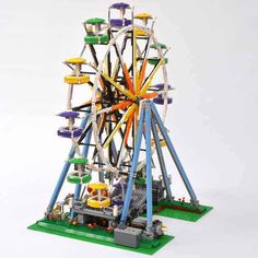 a lego ferris wheel is shown on a white background