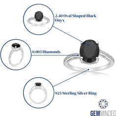 Put the final touch on your look with this beautiful black onyx ring adorned with shimmering diamond accents. Put the final touch on your look with this beautiful black onyx ring adorned with shimmering diamond accents.Click on this JEWELRY & WATCHES GUIDE to learn about fit, styles, materials and more! Nickel free Metal: sterling silver Packaging: boxed Plating: rhodium Width: 10 mm Finish: polishedSTONE DETAILS Stone type: onyx Total weight: 2 1/5 ct. Center stone size: 10 mm x 8 mm Shape: ova Classic Black Rings With Accent Stones, Black Rings With Diamond Accents And Black Spinel, Black Diamond Jewelry With Accent Stones, Black Spinel Rings With Diamond Accents, Black Diamond Rings With Accent Stones, Black Oval Jewelry With Center Stone, Black Oval Center Stone Jewelry, Formal Black Rings With Accent Stones, Black Diamond Ring With Accent Stones