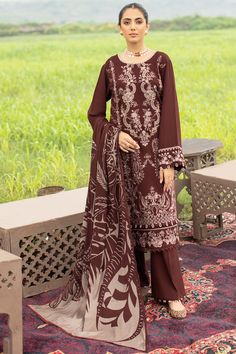 Ramsha R-608 Reet Karandi Collection Elegant Digital Print Suits For Eid, Unstitched Brown Lawn Suit With Printed Motifs, Elegant Patterned Sets For Eid, Elegant Printed Unstitched Suit For Eid, Elegant Semi-stitched Printed Sets, Elegant Semi-stitched Printed Lawn Suit, Printed Unstitched Suit For Wedding, Patterned Printed Set For Wedding, Printed Fitted Unstitched Suit For Wedding