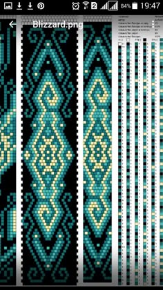 an image of beaded patterns on the screen