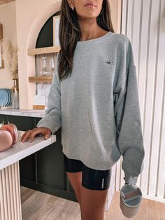 Sunday Morning Oversized Sweatshirt (Boulder) Cozy Sweatshirt For Lounging, Cozy Oversized Sweatshirt For Lounging, Comfortable Everyday Drop Shoulder Sweatshirt, Cozy Oversized Sweater For Leisure, Comfortable Drop Shoulder Sweatshirt For Everyday, Relaxed Long Sleeve Sweatshirt For Leisure, Cozy Oversized Leisure Sweater, Relaxed Long Sleeve Leisure Sweatshirt, Comfy Drop Shoulder Sweatshirt For Everyday