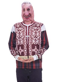 Faux Real Mens Pope Mask Full Face Zip Up Printed Hoodie Sweatshirt - Red - Fashion Sweatshirts, Red Hoodie, Style Outfits, Hoodie Print, Hoodie Sweatshirt