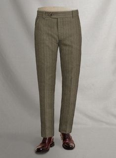 Create a more casual aesthetic look with our Solbiati Linen Wool Erardo Pants that help you be unique with pride. Tailored with 50% linen and 50% wool, our pants are weaved with a herringbone pattern that gives a relaxed and dashing look. Also, the brown color gives your entire attire a solid and luxurious boost with a comfortable feel against your skin which is a necessity in hot weather. So update your wardrobe with these pairs of pants that will be a timeless addition this season. 
 
Look Inc Formal Tweed Bottoms With Herringbone Pattern, Tailored Wool Bottoms With Herringbone Pattern, Fitted Tweed Pants With Welt Pockets, Classic Pants With Herringbone Pattern For Tailoring, Classic Bottoms With Herringbone Pattern, Tailored Wool Pants With Herringbone Pattern, Tailored Herringbone Pattern Pants For Business Casual, Classic Tweed Trousers, Classic Tailored Bottoms With Herringbone Pattern