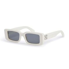 Elevate Your Style With The Off-White Arthur Oeri127s24pla0010107 White Rectangular Sunglasses By Tom Ford. Unisex, Full Rim Design For A Luxurious Look. Luxury White Sunglasses, White Rims, White Sunglasses, White Accessories, Body Stickers, Rectangular Sunglasses, Setting Powder, Colored Sunglasses, White Style