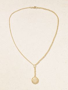 FOUNDRAE Pause Medium Mixed Belcher Extension 18-karat gold diamond necklace Luxury Brass Necklace With Detachable Pendant, Luxury Long Brass Necklace, Gold-tone Necklace With Detachable Pendant For Formal Occasions, Timeless Gold Lariat Necklace For Formal Occasions, Timeless Gold Lariat Necklace For Formal Events, Gold Timeless Lariat Necklace For Formal Occasions, Heirloom Gold Jewelry With Detachable Pendant, Gold Heirloom Jewelry With Detachable Pendant, Luxury Yellow Gold Pendant Lariat Necklace