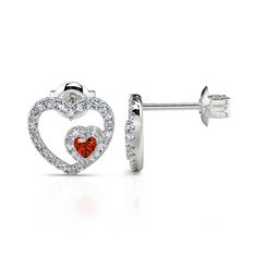 BOGO 40% OFF (Code: H40) Classic Heart Earrings For Valentine's Day Formal, Pierced Heart Earrings For Valentine's Anniversary, White Gold Jewelry With Double Heart And Matching Earrings, White Gold Double Heart Jewelry Set With Earrings, Double Heart Earrings For Valentine's Day Anniversary, Open Heart Earrings For Valentine's Day Formal, White Gold Double Heart Earrings For Pierced Ears, White Classic Earrings For Valentine's Day, Formal Open Heart Earrings For Valentine's Day