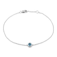 One dazzling natural topaz gemstone takes centerstage in this bezel-set bracelet. Crafted in quality sterling silver  it looks great on its own or stacked with other bracelets. Topaz Bracelet, Blue Topaz Bracelet, Set Bracelet, Step Kids, Topaz Gemstone, Bezel Setting, Sterling Silver Bracelets, Blue Topaz, Looks Great