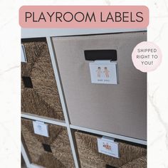 Want to upgrade your playroom? These organization labels will elevate your organization and create peace of mind.  -------------------------------------------------------------- WHATS INCLUDED?  ✅WATERPROOF AND DURABLE LABELS: These are made with high-quality cardstock and laminated to last! Now available as a sticker !! ✅STANDARD:  if you choose standard, you will receive these 72 standard labels in the listing photo. They will be printed on cardstock, laminated, and cut for you. Sticker option Labels For Fabric Storage Bins, Fabric Bin Labels, Toy Organization Labels, Playroom Labels, Ikea Vinyl, Toy Bin Labels, Cube Storage Bin, Toy Labels, Organization Labels