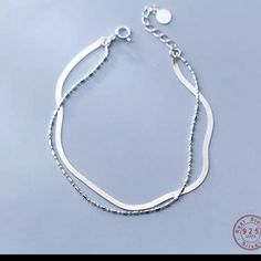 Beautiful Link Chain Bracelet Minimalist Design 100% Solid Silver Bracelet Nice Gift For Holidays Season 925 Sterling Silver Stamped Color: Silver Junk Jewellery, Matric Farewell, Solid Silver Bracelets, Double Chain Bracelet, Womens Silver Jewelry, Bones Bracelet, Silver Link Chain, Silver Bracelets For Women, Charms Necklace