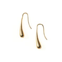 Rover & Kin Luxe Brass Droplet Earrings Elegant Matte Gold Earrings For Formal Occasions, Classic Gold Earrings For Party, Chic Gold Drop Jewelry, Elegant Bronze Earrings For Formal Occasions, Classic Gold-tone Brass Earrings, Classic Teardrop Brass Jewelry, Chic Brass Earrings For Formal Occasions, Classic Hypoallergenic Brass Earrings, Classic Brass Jewelry For Party