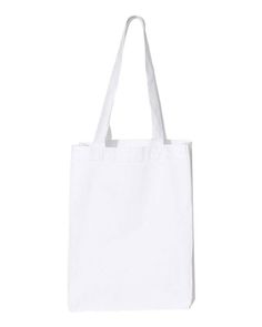 a white tote bag on a white background