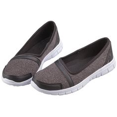 Feel like you're walking on air with our exclusive Silver Steps™ Feather Lite slip-on shoes. Weighing just a few ounces, these walking shoes slide on and off with ease and won't weigh you down on the go. Fashion-forward casual style looks great with everything from active wear to jeans, making this versatile lightweight footwear a natural choice for home and travel. Non-slip EVA waffle sole adds skid-free confidence to your step. Non-slip shoes available in tan, charcoal or grey/black. Specify s Comfortable Gray Sporty Slip-ons, Gray Slip-on Sneakers With Ortholite Insole, Outdoor Gray Cushioned Slip-on Sneakers, Casual Gray Slip-on Sneakers With Arch Support, Gray Synthetic Slip-on Sneakers With Arch Support, Gray Slip-ons With Arch Support And Round Toe, Comfortable Gray Slip-on Flat Sneakers, Comfortable Gray Flat Slip-on Sneakers, Sporty Gray Slip-on Sneakers