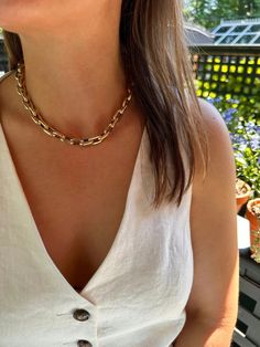 LARGE 14K GOLD RECTANGULAR LINK TINA CHAIN – SALT. Fine Jewelry Canada Day Sale, Gold Market, Chain Lock, Diamond Tennis Necklace, Mini Charm, Small Charms, Chains Necklaces, Tennis Necklace, Everyday Luxuries