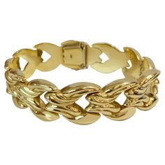 -14k Yellow Gold -Length: 7.5” -Width: 0.7” -Weight: 34gr Sea House, Womens Bracelets, Link Bracelets, Gold Bracelet, Jewelry Bracelets, Yellow Gold, Bracelet, Yellow, For Sale