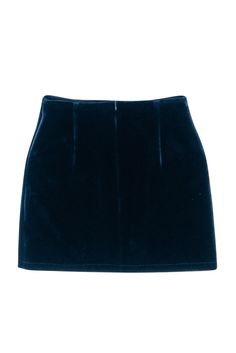 Zip into winter fun with the Sandro navy velvet mini skirt! This navy blue mini skirt features a quirky zipper detail and pairs perfectly with a cozy knit top and boot heels. Say yes to stylish comfort with this must-have for your winter outings with friends. Size 6 (Sandro 2) Shell 92% Polyester, 8% Elastane Lining 100% Viscose Invisible zipper back Two gold zipper front details Waist 27" Hips 36" Length 15.5" Blue Fitted Mini Skirt For Winter, Blue Short Mini Skirt For Fall, Navy Blue Mini Skirt, Boot Heels, Blue Mini Skirt, Velvet Mini Skirt, Navy Velvet, A Line Mini Skirt, Cozy Knit