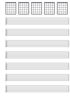 printable blank guitar tab sheets | music in 2019 | Guitar tabs ...