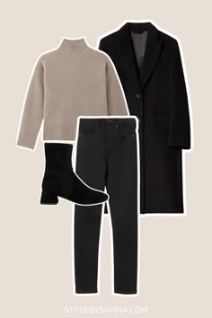 winter capsule wardrobe outfits Winter 2024 Capsule Wardrobe, What To Wear In Winter, Cropped Knitted Jumper, Neutral Winter Outfit, Korean Winter Outfits