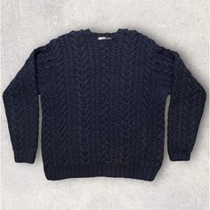 - Heavyweight - Fits Like L - Warm - Oversized - Vintage - Rare - Never Worn, Tags Still On - 100% Authentic Amazing Price, Retail On This Goes For Way More Contact If You Have Any Questions! #Rare #Poloralphlauren #Crewneck #Golf #Vintage Navy Wool Sweater With Ribbed Cuffs, Blue Textured Knit Wool Sweater, Casual Long Sleeve Lambswool Sweater, Navy Oversized Sweater For Fall, Blue Wool Knit Sweater, Navy Knitted Sweater For Fall, Navy Cotton Cable Knit Sweater, Blue Wool Knitted Sweater, Black Cable Knit Crew Neck Outerwear