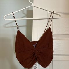 Beautiful Brown, Great For The Summer Chic Brown Spaghetti Strap Top, Urban Outfitters Tops, Bralette, Urban Outfitters, Womens Tops, Tank Tops, Full Service, Women Shopping, Color