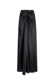 Heirlome's Leticia Skirt is a floor-length skirt with front tucked draped detail in silk crepe-back satin. Details include a center front godet and zipper for closure. Lined in lightweight silk. Product Details Designer ID: HL-IV-0613 Color: Black Composition: Self: 100% Silk; Lining: 100% Silk Imported Front Tuck, Slip Skirts, Fashion Institute, Black Tank Dress, Draped Skirt, Floor Length Skirt, Jumpsuit Jacket, Engineered Garments, Silk Crepe