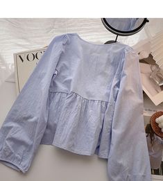 Style: commuting Size: one size Color: white, blue, apricot Korean Fashion Women Dresses, Bandage Design, Simple Frocks, Muslim Outfits Casual, Fashion Corner, Woman Suit Fashion, Casual Day Outfits, Korean Fashion Women, Quick Outfits